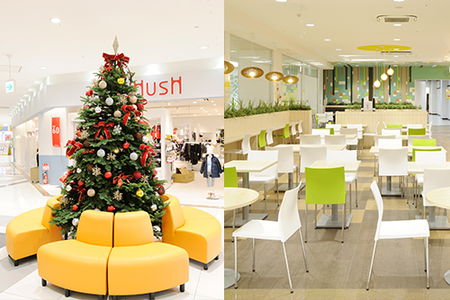 見やすい店内表示とゆったり休憩スペース