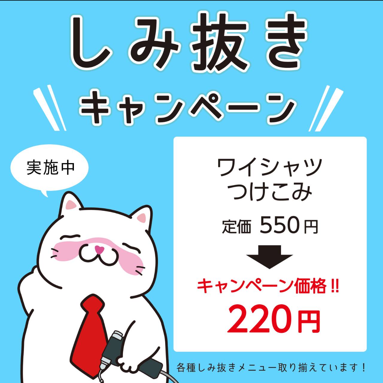 有料しみ抜きキャンペーン2024